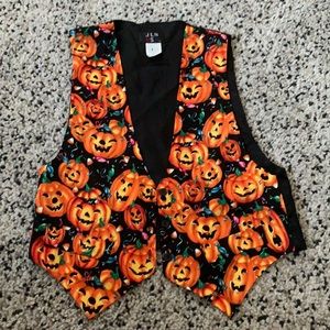 JLN USA Halloween Pumpkin JackOLantern Vest Unisex